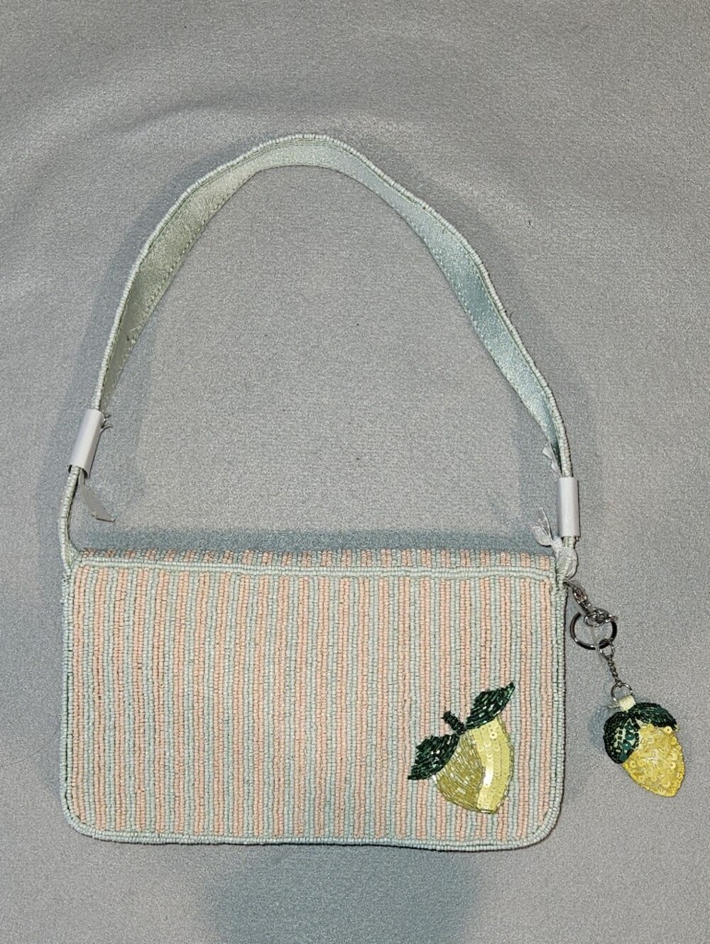 NWT Viral Beaded Lemon Shoulder Bag & Matching Lemon Charm - Cottagecore Trendy - Picture 10 of 16